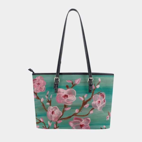 Cherry Blossom Vegan Leather Tote