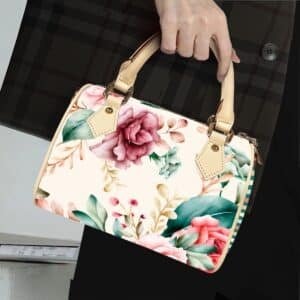 Geneva Vegan Leather Barrel Crossbody Handbag