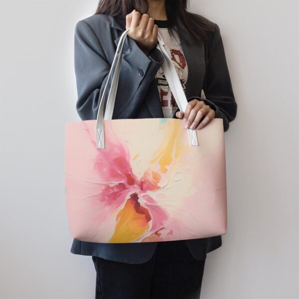 Dream Watercolor Vegan Leather Casual Tote - Image 2
