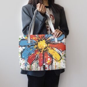 Dream Flower Vegan Leather Casual Tote