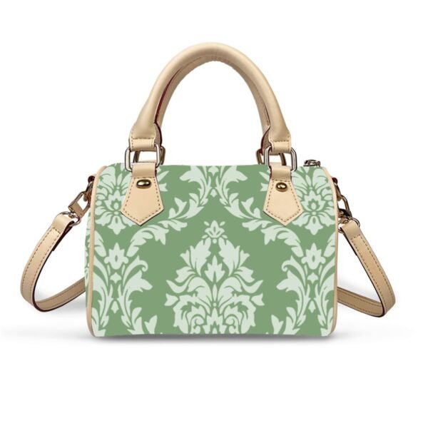 Mintage Vegan Leather Barrel Crossbody Handbag - Image 3