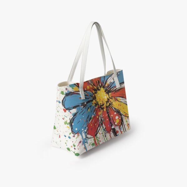 Dream Flower Vegan Leather Casual Tote - Image 4