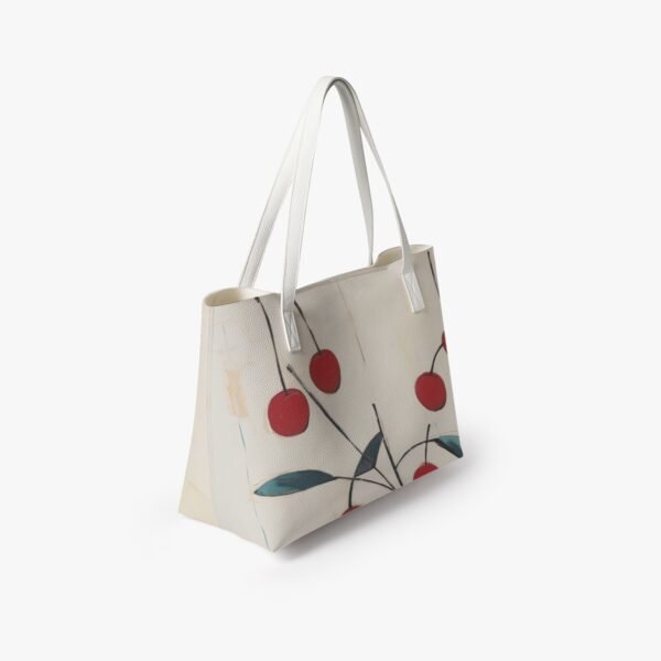 Dream Cherry Vegan Leather Casual Tote - Image 6