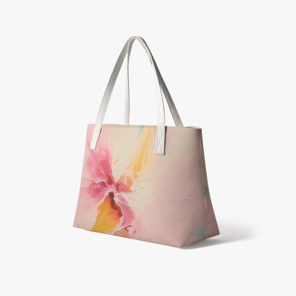 Dream Watercolor Vegan Leather Casual Tote - Image 4