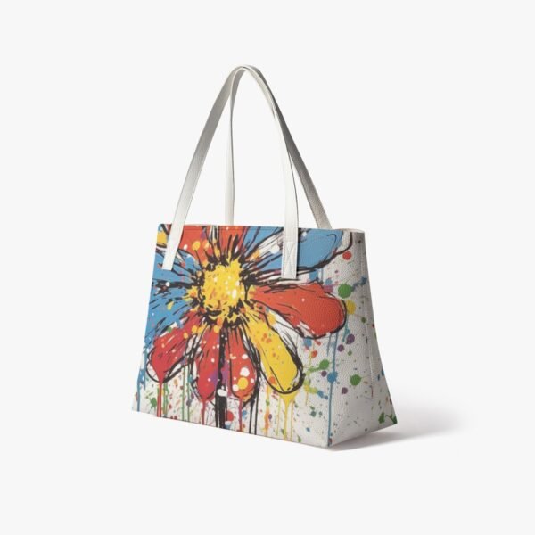 Dream Flower Vegan Leather Casual Tote - Image 2