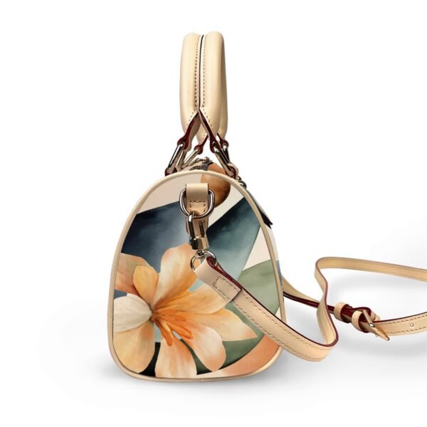 Amber Vegan Leather Barrel Crossbody Handbag - Image 6