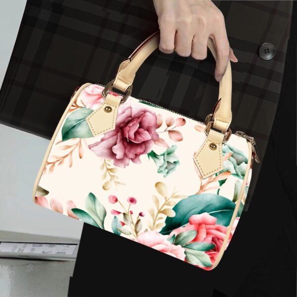 Geneva Vegan Leather Barrel Crossbody Handbag - Image 2