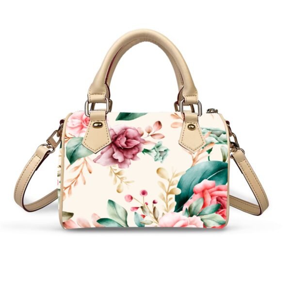 Geneva Vegan Leather Barrel Crossbody Handbag - Image 3