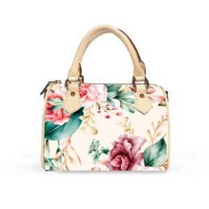 Geneva Vegan Leather Barrel Crossbody Handbag