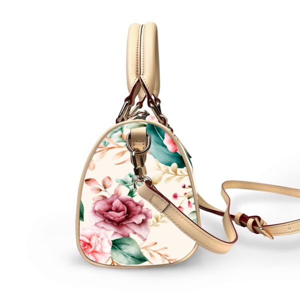 Geneva Vegan Leather Barrel Crossbody Handbag - Image 5