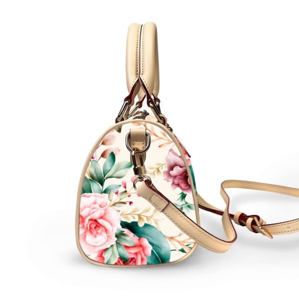 Geneva Vegan Leather Barrel Crossbody Handbag - Image 6